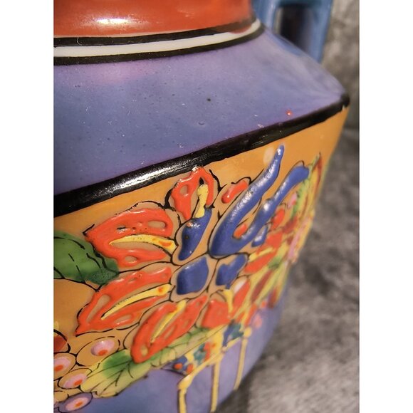 Antique TT Takito Lustre Ware Teapot Hand Painted Floral Hand-Painted - Picture 7 of 9